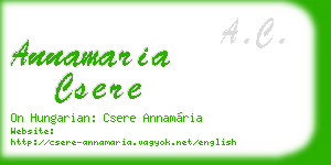 annamaria csere business card