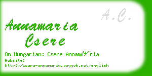 annamaria csere business card